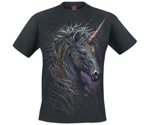 Spiral Celtic Unicorn T-Shirt schwarz in 4XL