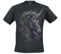 Spiral Celtic Unicorn T-Shirt schwarz in M