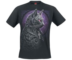 Spiral Celtic Whiskers T-Shirt schwarz in S