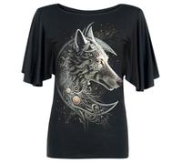 Spiral Celtic Wolf Frauen T-Shirt schwarz 95% Viskose, 5% Elasthan Gothic