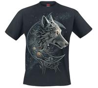 Spiral Celtic Wolf Männer T-Shirt schwarz L 100% Baumwolle Basics, Rockwear, Tiere & Haustiere