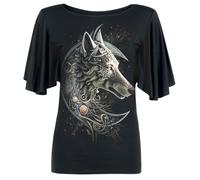 Spiral Celtic Wolf T-Shirt schwarz in XL