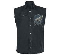 Spiral Celtic Wolf Weste schwarz in XXL