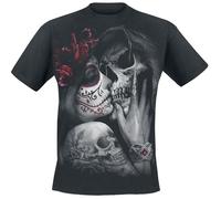 Spiral Dead Kiss T-Shirt schwarz in 3XL