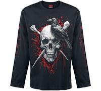 Spiral Death Raven Longsleeve Langarmshirt schwarz in L