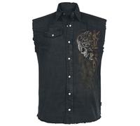 Spiral Diesel Punk Weste schwarz in 3XL