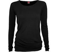 Spiral Direct Damen Gothic Elegance-Baggy Top Langarmshirt, Schwarz (Black 001), 46 (Herstellergröße: X-Large)