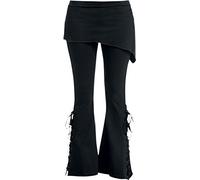 Spiral Direct Damen Urban Fashion - 2in1 Boot-Cut Leggings with Micro Slant Skirt Legging, Schwarz (Black 001), 50 (Herstellergröße: XX-Large)