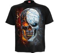 Spiral Divided Soul Männer T-Shirt schwarz M 100% Baumwolle Basics, Horror, Rockwear, Totenköpfe