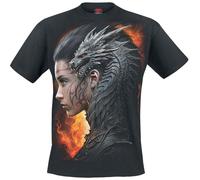 Spiral Draco Queen T-Shirt schwarz in 3XL