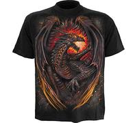 Spiral Dragon Furnace Männer T-Shirt schwarz XXL 100% Baumwolle Drachen, Gothic