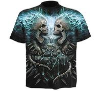 Spiral Flaming Spine Männer T-Shirt schwarz XL 100% Baumwolle Everyday Goth, Gothic