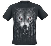 Spiral Forest Wolf T-Shirt schwarz in M