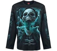 Spiral Ghost Skull - Longsleeve Langarmshirt schwarz in L