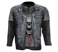 Spiral - Goth WRAP - Langarmshirt mit Allover-Motiv - Schwarz - XXXXL