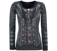 Spiral Gothess Wrap Frauen Langarmshirt schwarz L 100% Baumwolle Everyday Goth