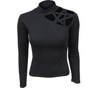 Spiral - Gothic Elegance - Pentagram Shoulder Longsleeve Top - S