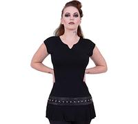 Spiral - Gothic Rock - Stud Waist Mini Dress Black - XL