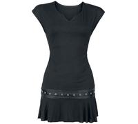 Spiral Damen-Mini-Kleid Gothic Rock - Nietenbund - Schwarz M