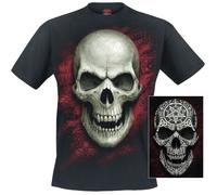 Spiral Gothic Runes - Glow In The Dark T-Shirt schwarz in S