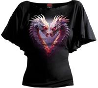 Spiral Heart of Dragon Frauen T-Shirt schwarz XL 95% Viskose, 5% Elasthan Gothic