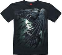 Spiral Shadow Raven Männer T-Shirt schwarz 176 100% Baumwolle Rockwear