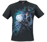 Spiral Mystic Moon T-Shirt Front T-Shirt schwarz in XL