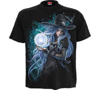 Spiral Mystic Moon T-Shirt Front Unisex T-Shirt schwarz M 100% Baumwolle Horror, Rockwear, Streetwear