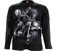Spiral Nine Lives Langarmshirt schwarz in XXL