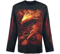 Spiral Phoenix Arisen Langarmshirt schwarz in XL
