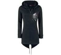 Spiral Pocket Kitten Kapuzenjacke schwarz in L