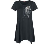 Spiral Pocket Kitten T-Shirt schwarz in 3XL