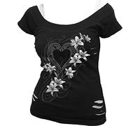 Spiral Direct - Pure Of Heart (Womens Ribbed Top) Damen T-Shirt Black-L