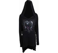 Spiral Raven Heart Frauen Kurzes Kleid schwarz XXL 95% Viskose, 5% Elasthan Gothic, Rockwear, Romantik