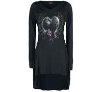 Spiral Raven Heart Kurzes Kleid schwarz in XXL