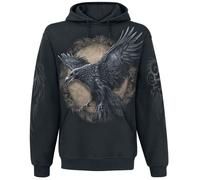 Spiral Raven Wise Kapuzenpullover schwarz in L