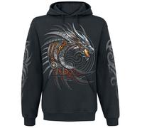 Spiral Razor Back Kapuzenpullover schwarz in S