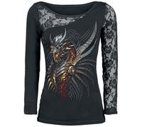 Spiral Razor Back Langarmshirt schwarz in L