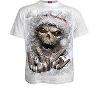 Spiral Rock Santa Männer T-Shirt weiß M 100% Baumwolle Everyday Goth, Gothic, Weihnachten