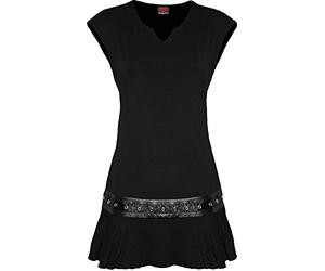 Spiral ruhe in Peace Laceup Ärmel Gothic Top