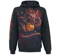 Spiral Samurai Kapuzenpullover schwarz in M
