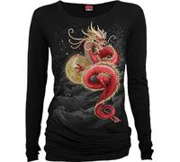 Spiral Kapuzensweatshirt F440 Shenlong Damen 95% Viskose, 5% Elasthan Schwarz XL