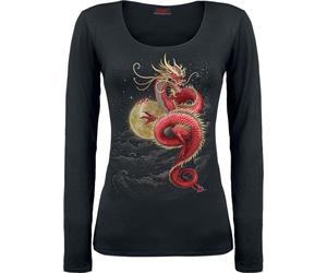 Spiral Shenlong Langarmshirt schwarz in XXL
