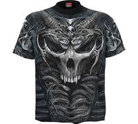 Spiral - Skull Armour - T-Shirt mit Allover-Motiv - Schwarz - M
