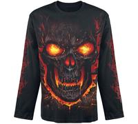 Spiral Skull Lava Langarmshirt schwarz in XL