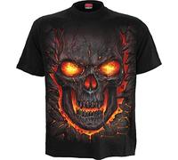 Spiral Skull Lava Männer T-Shirt schwarz S 100% Baumwolle Gothic, Horror, Rockwear, Totenköpfe