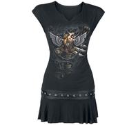 Spiral Steam Punk Ripped Kurzes Kleid schwarz in XL