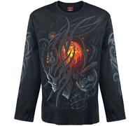Spiral Steampunk Skull Männer Langarmshirt schwarz M