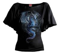 Spiral Storm Dragon - F Latin Boatneck Frauen T-Shirt schwarz M