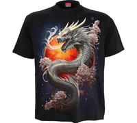 Spiral Sun Dragon T-Shirt schwarz in XL